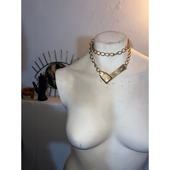 Vintage Belt, Gold, Brass Buckle, 70s 80s - Picture 8 of 12